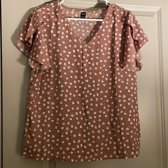SHEIN short-sleeved flowered blouse, size M - Picture 1 of 2